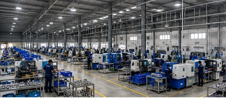 Naadnia Group hydraulic fittings manufacturing floor